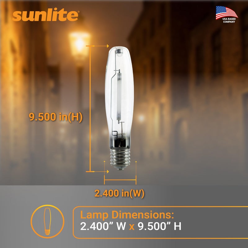 Sunlite مصباح ضوء الصوديوم عالي الضغط Sunlite 03634-SU LU250/MOG 250 واط، قاعدة موغول (E39)، رمز ANSI S50، 28000 لومن، 24000 ساعة عمر، شفاف، 2100K - Image 3